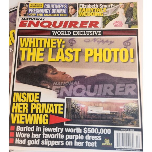 Whitney Houston Magazine Lot National Enquirer March 2012 Special Editions - Picture 4 of 6